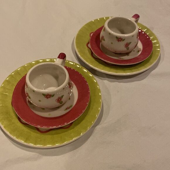 Astor Lane Dillard’s Vintage 15 piece Floral Porcelain Play Mini Tea Set EUC - Picture 13 of 16